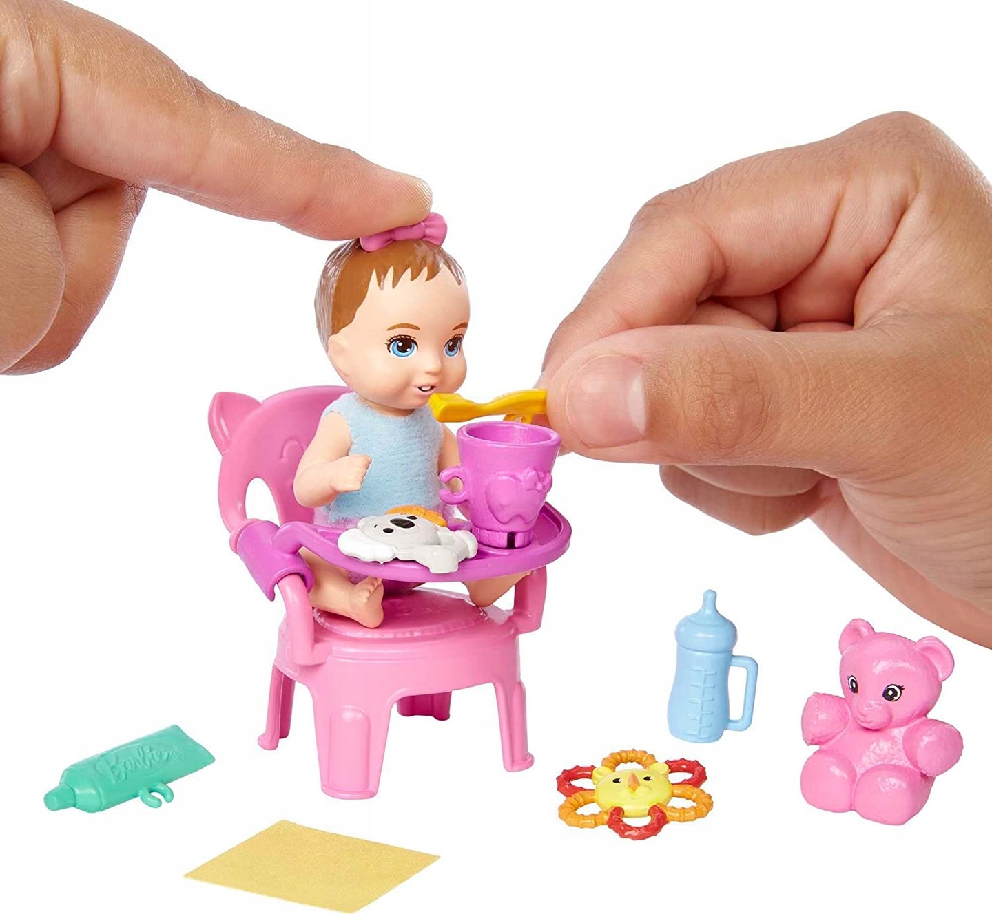 【Bibiy.】　MONIQUE BERET Barbie Skipper opiekunka z bobasem + wózek - Lalki i