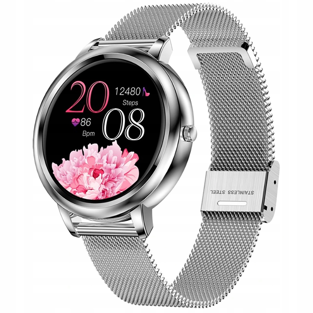 Chytré Hodinky Dámské Hagen HD11 stříbrný náramek