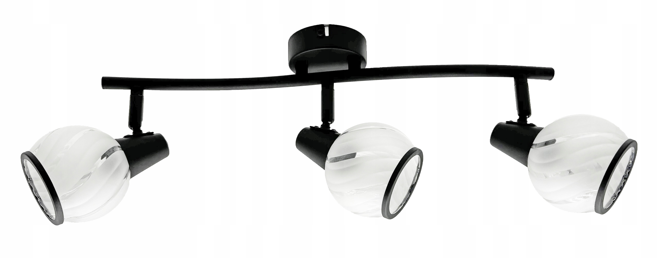 Obdélníkový spot Reality bílý, černý Megan 831003-30