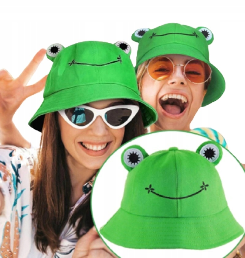 

Kapelusz Rybacki Bucket Hat Żaba Czapka Zielony