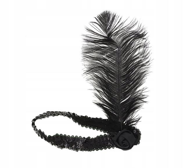 

Opaska Burleska Charlestone Retro Czarna