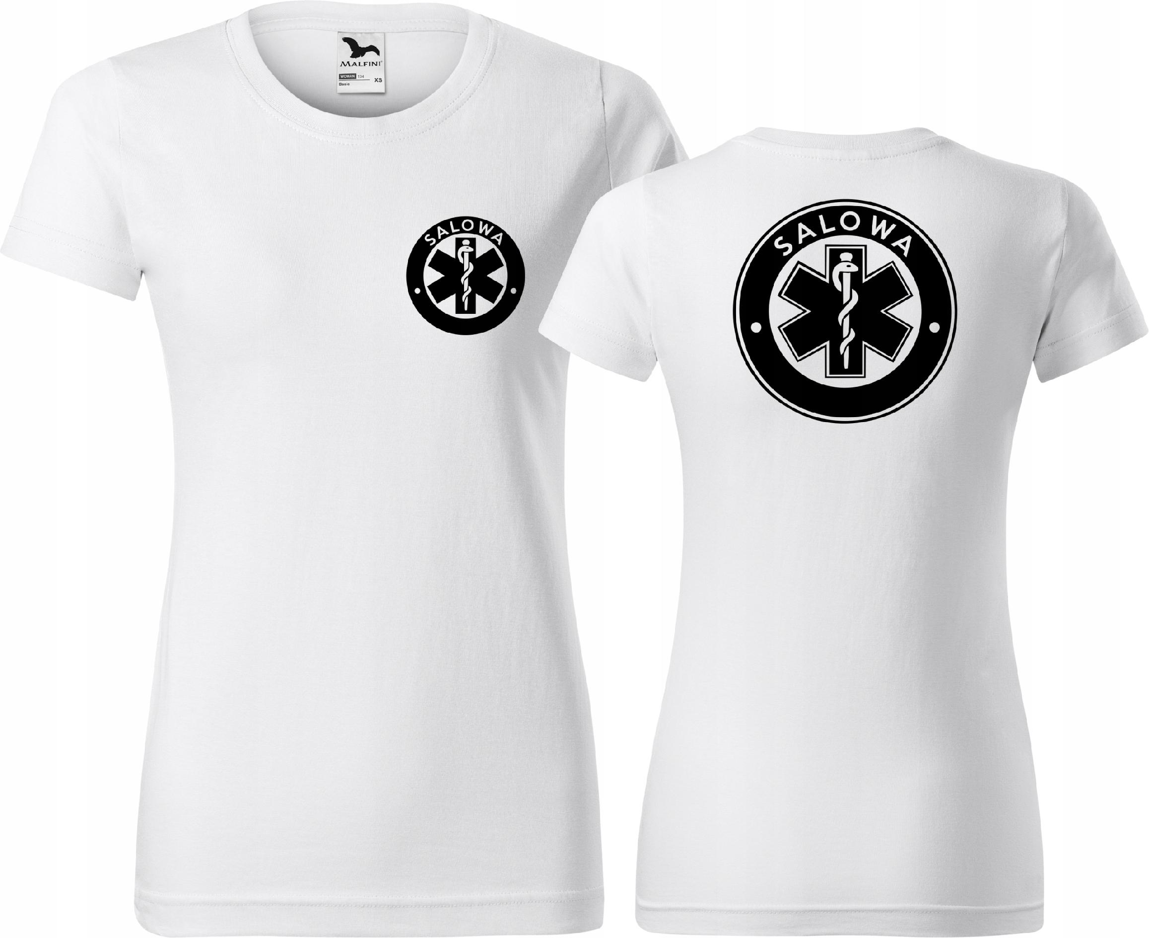 

Koszulka medyczna damska t-shirt nadruk Salowa S