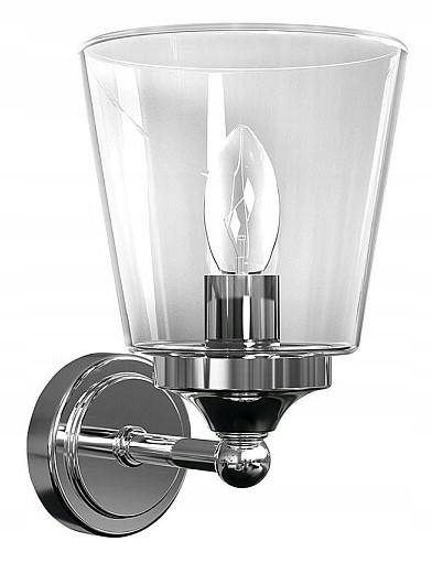 Nástenná lampa do izby domu Nástenné svietidlo Bali Strieborné Sklenené tienidlo 1xE14 IP44