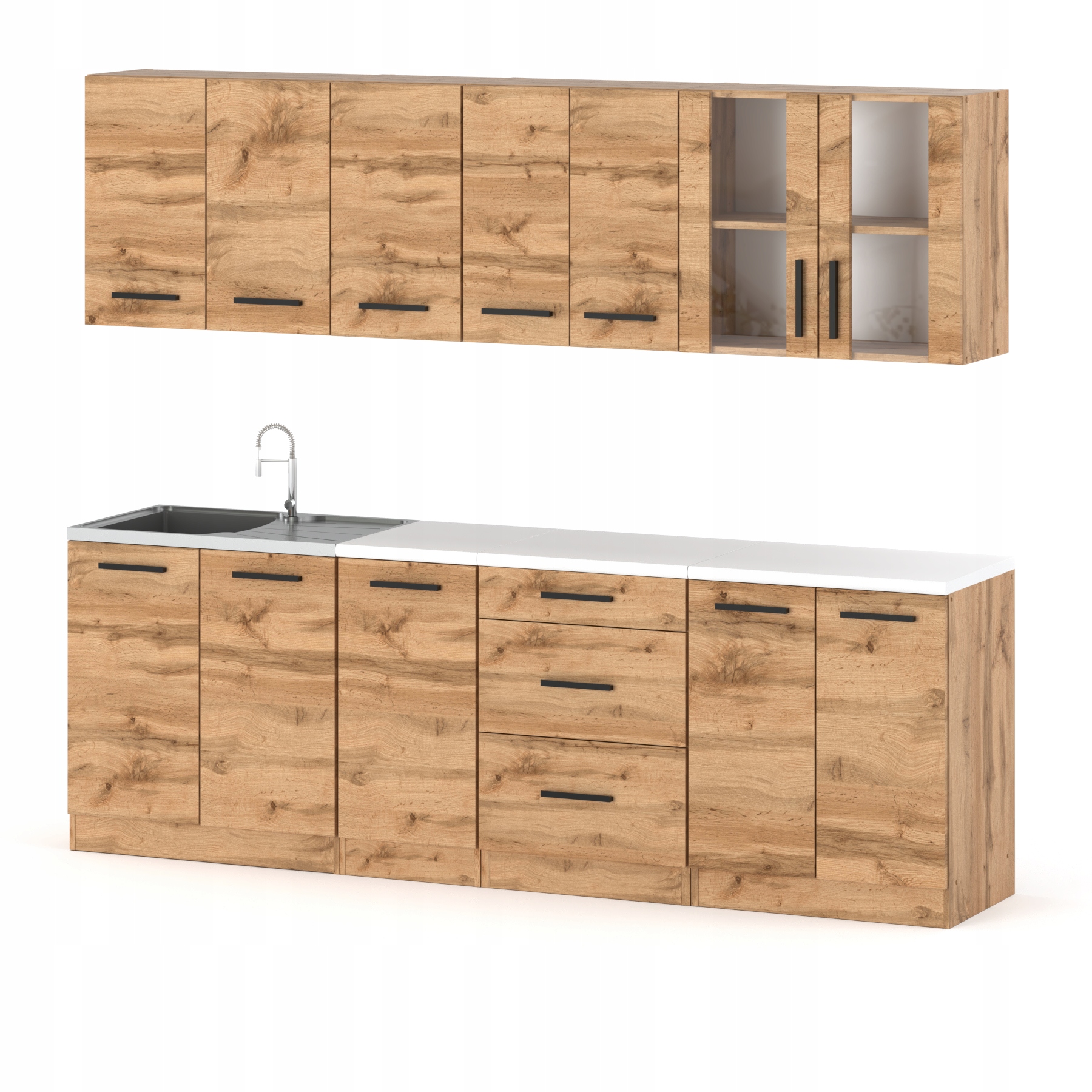 Meble kuchenne Zestaw mebli kuchennych Kuchnia REMO 2.6m KOLORY KW Stan opakowania oryginalne