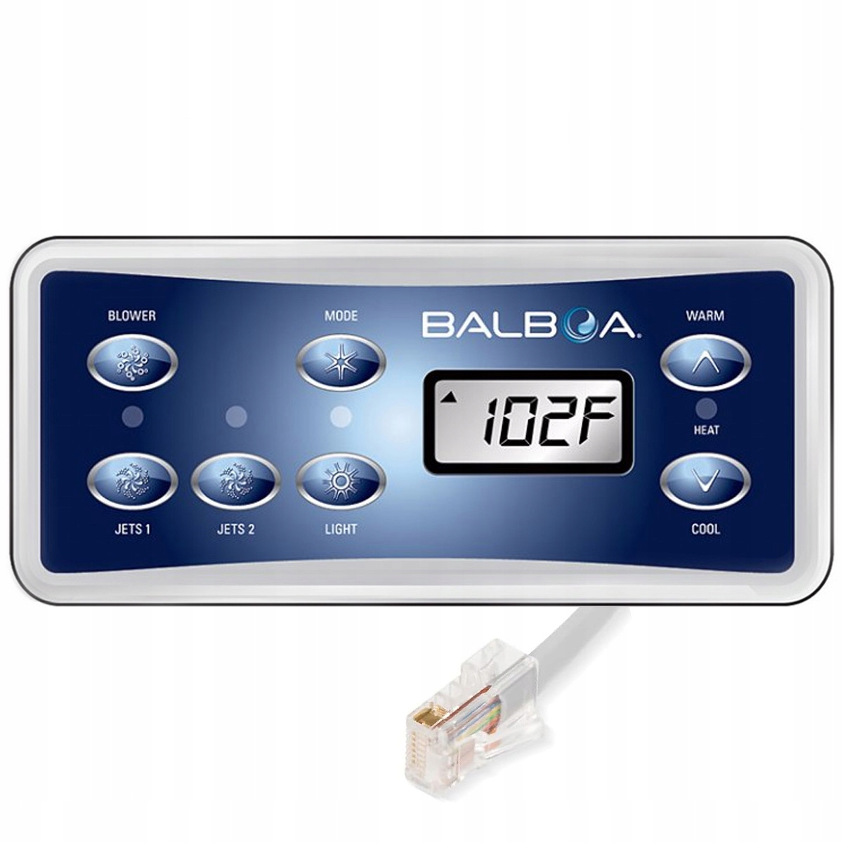 Ovládací panel s displejem Balboa VL701S (2 čerpadla dmychadlo) Topside