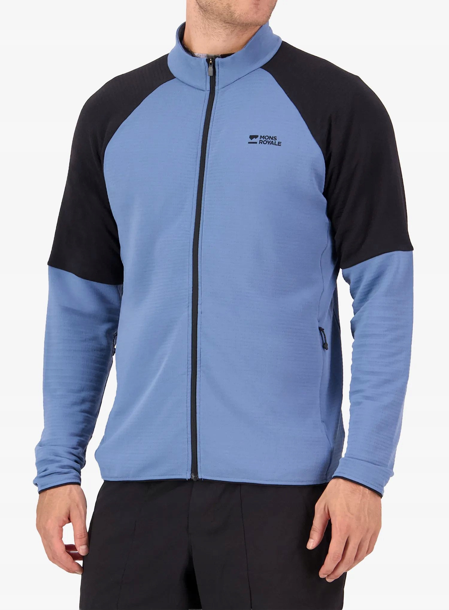 Bluza polarowa Mons Royale Quad Merino Fleece Jacket horizon blue/blk XL