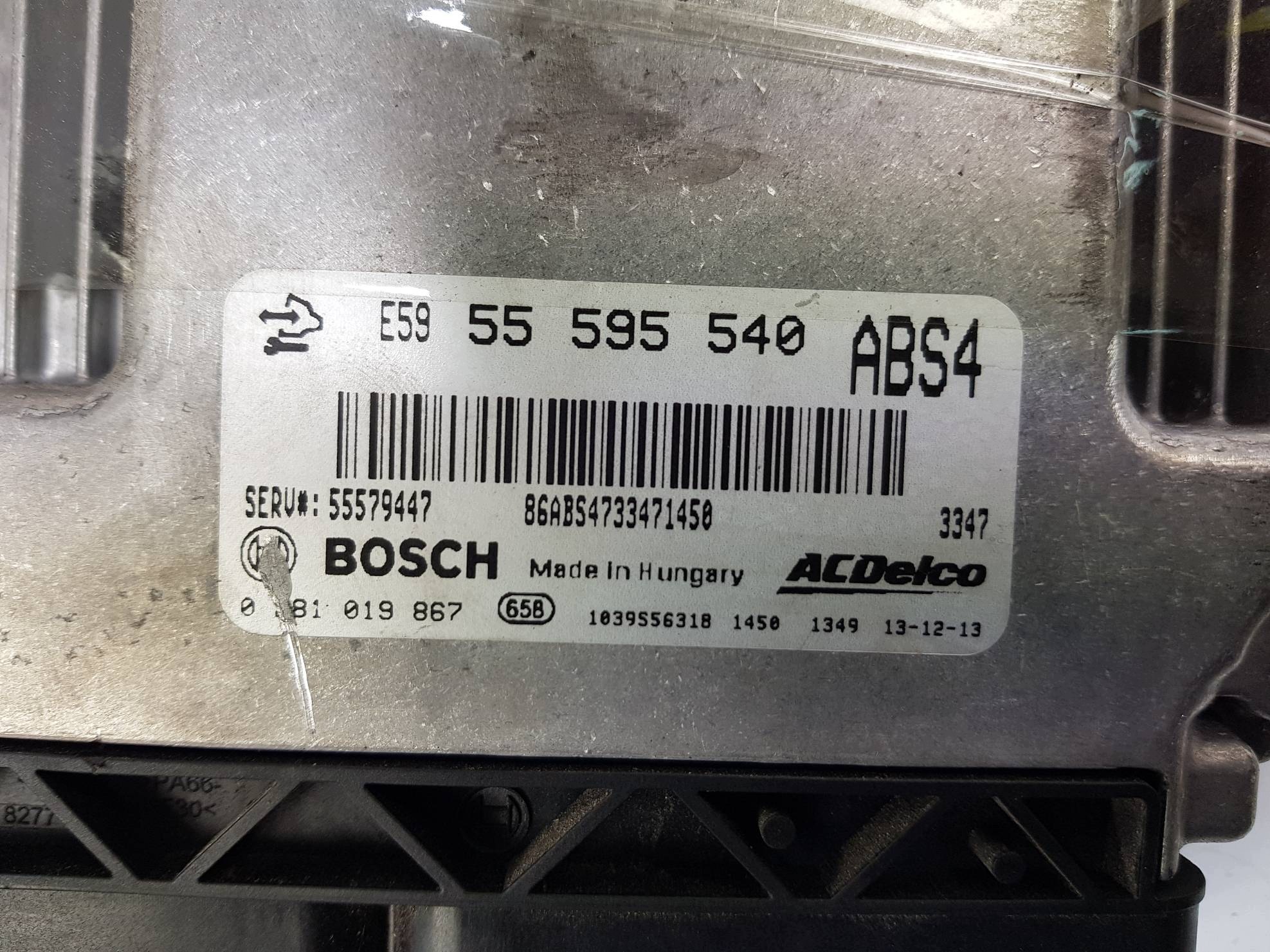 computer motore ECU 55595540 OPEL INSIGNIA A LIFT