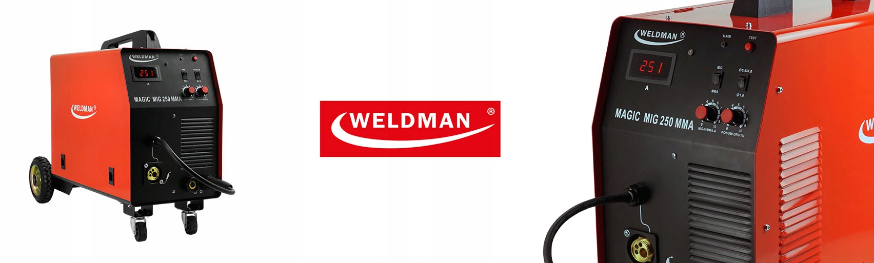 Spawarka MIGOMAT Weldman MIG 250 MMA MAG 4R Średnica drutu 1 mm