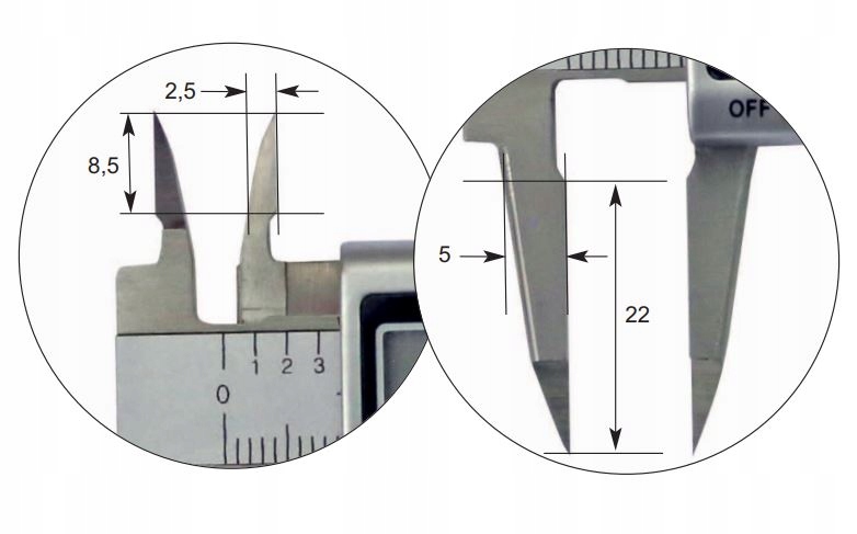 SUWMIARKA ELEKTRONICZNA Z OSTRYMI SZCZĘKAMI 70 x30 Marka Gimex