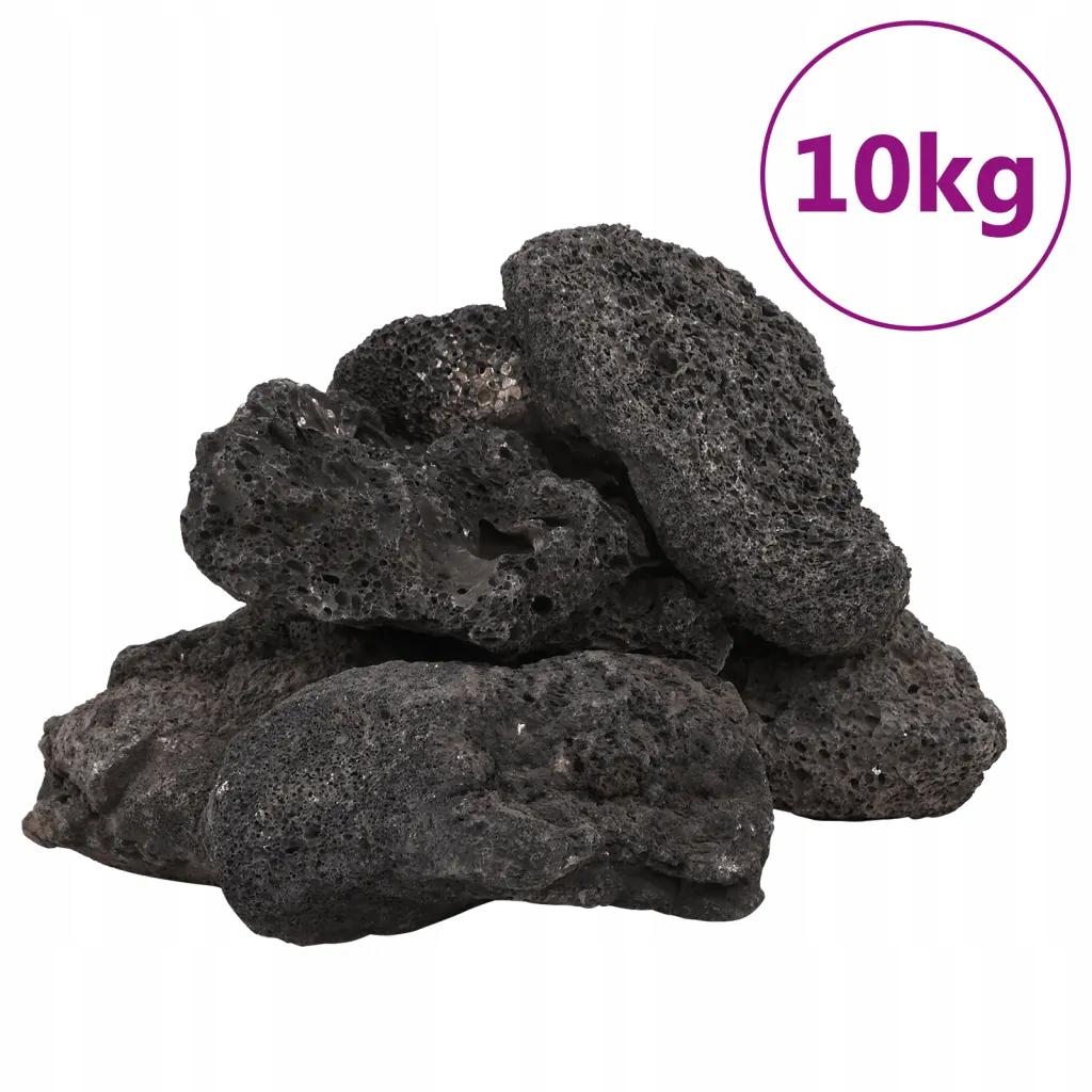 Levně Černá vulkanická skála 10-30 cm, 10 kg pro akvárium a zahradu