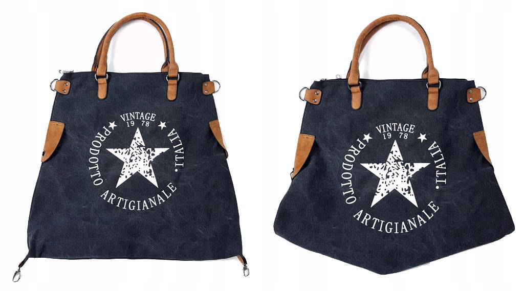 

Torebka Gwiazda Vintage Worek Shopper Bag Torba XL