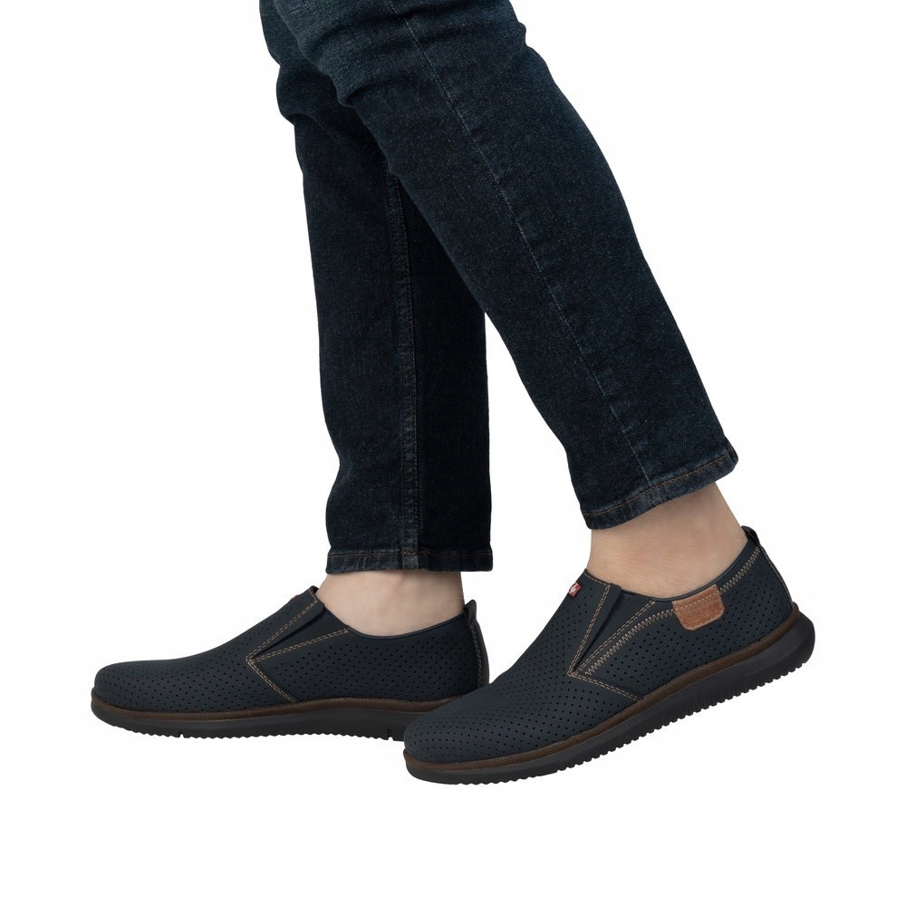 Boty Rieker 10452-14 Granátové Nubuk Přírodní kůže Pánské vel 46