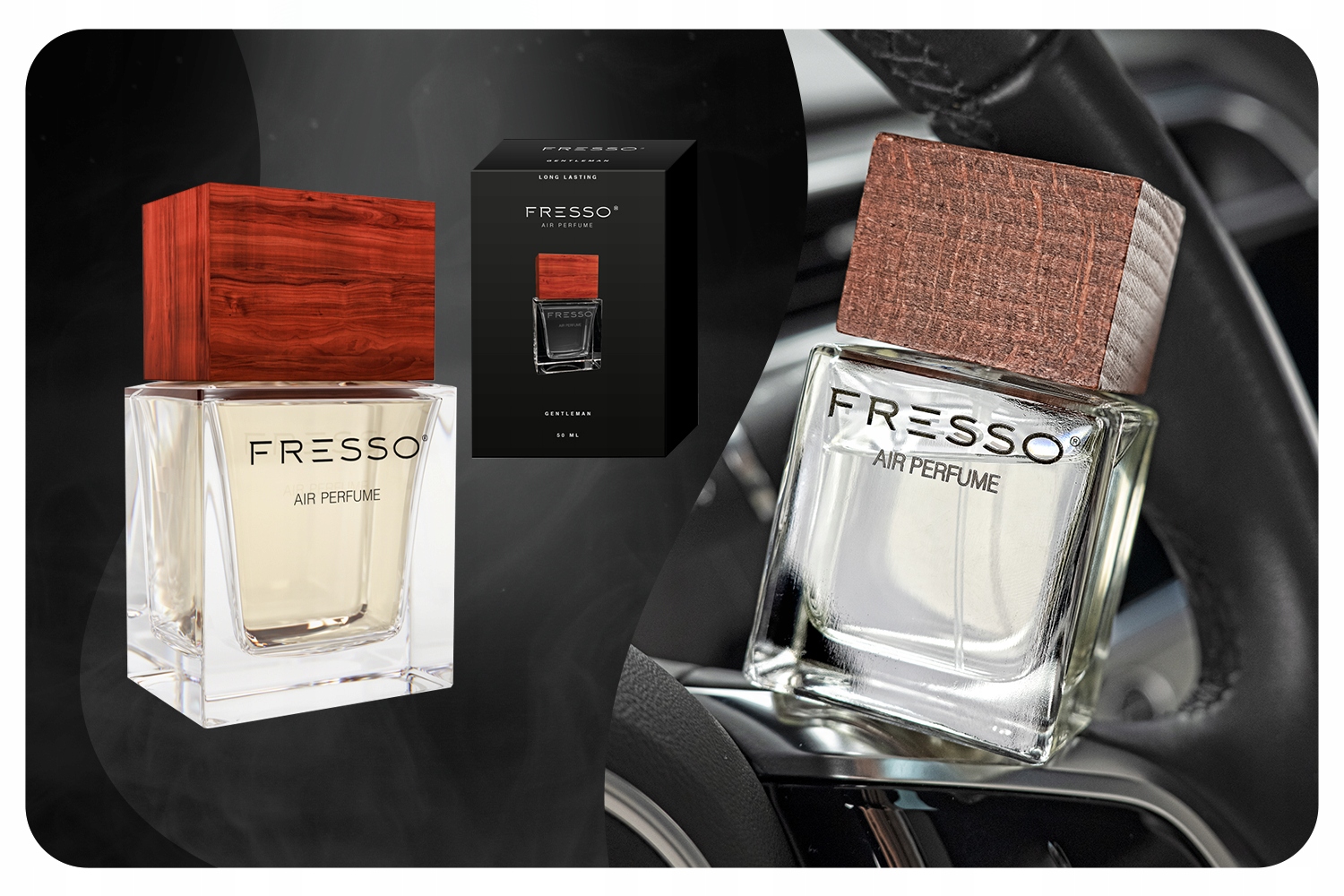 FRESSO Gentleman PERFUMY SAMOCHODOWE zapach AUTA Producent Fresso
