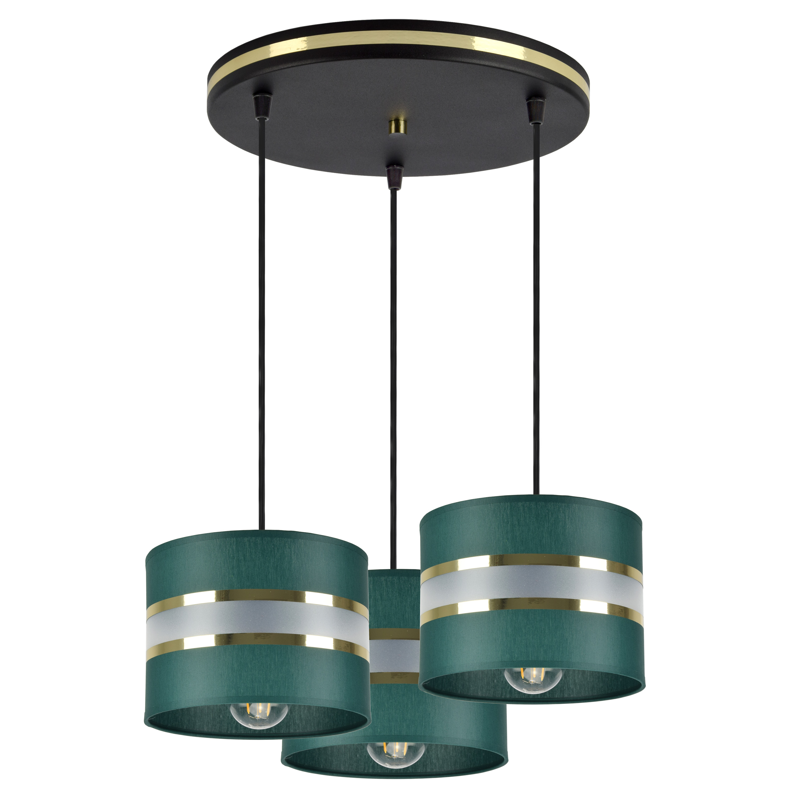 

Lampa Wisząca Sufitowa Butelkowa Zieleń Złota Led