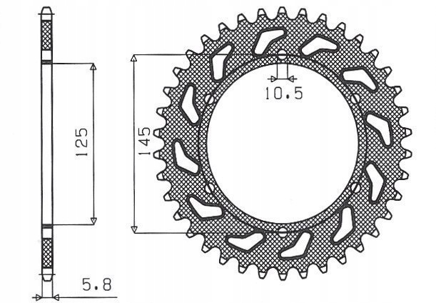 SUN1-3541-48 - SUNSTAR ЗАДНЯЯ ЗВЕЗДОЧКА 866 48 XJ 600 DIVERSION 95-0
