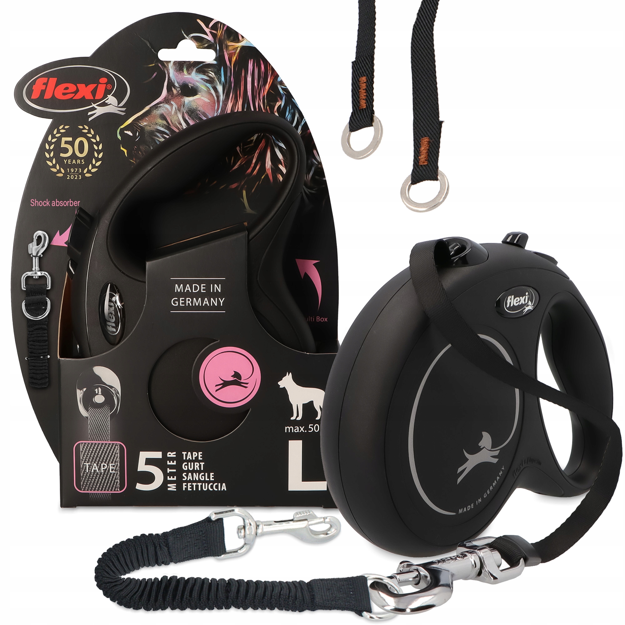 Vodítko Automatická 5 m páska Tlumič pro trhací vodítko velkého psa 3O