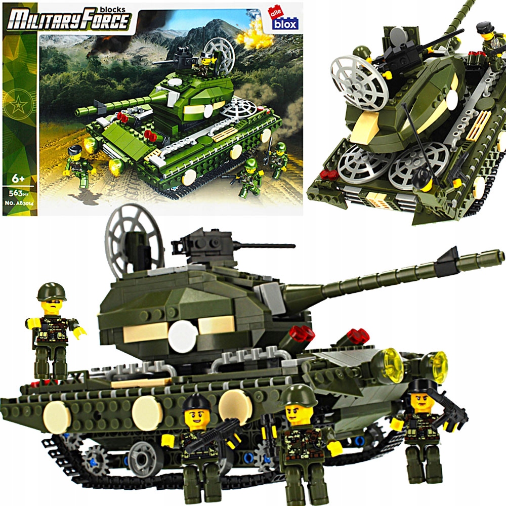 

Alleblox Klocki Zestaw Militarny Czołg Żółnierze