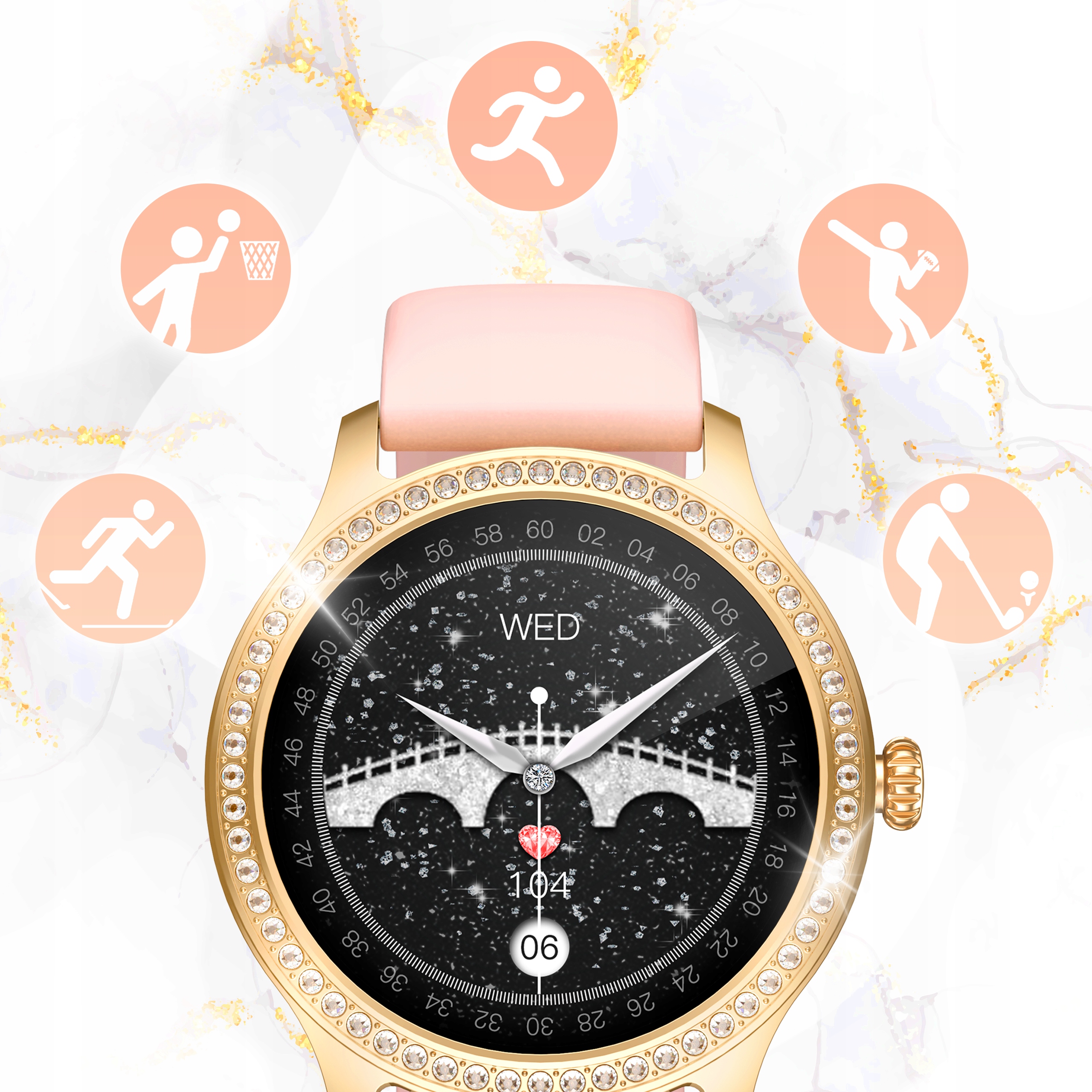 SMARTWATCH ZEGAREK MENU POLSKIE DAMSKI ROZMOWY SPORT PULS WATCH SMART PASKI Kompatybilność systemowa Android iOS Windows Phone