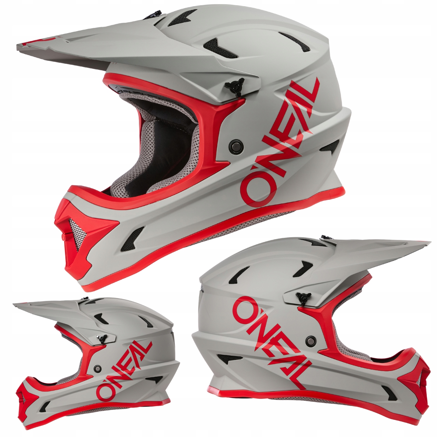 Kask Sonus Solid szary/czerwony S (55/56 cm) rower Mtb Enduro Dh hulajnoga