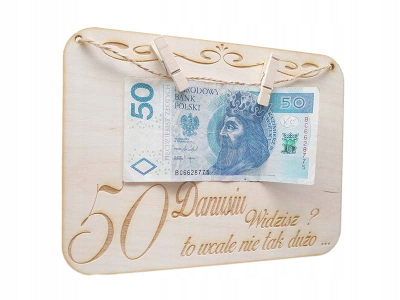 

Drewniana kartka 30 40 50 60 urodziny Imię