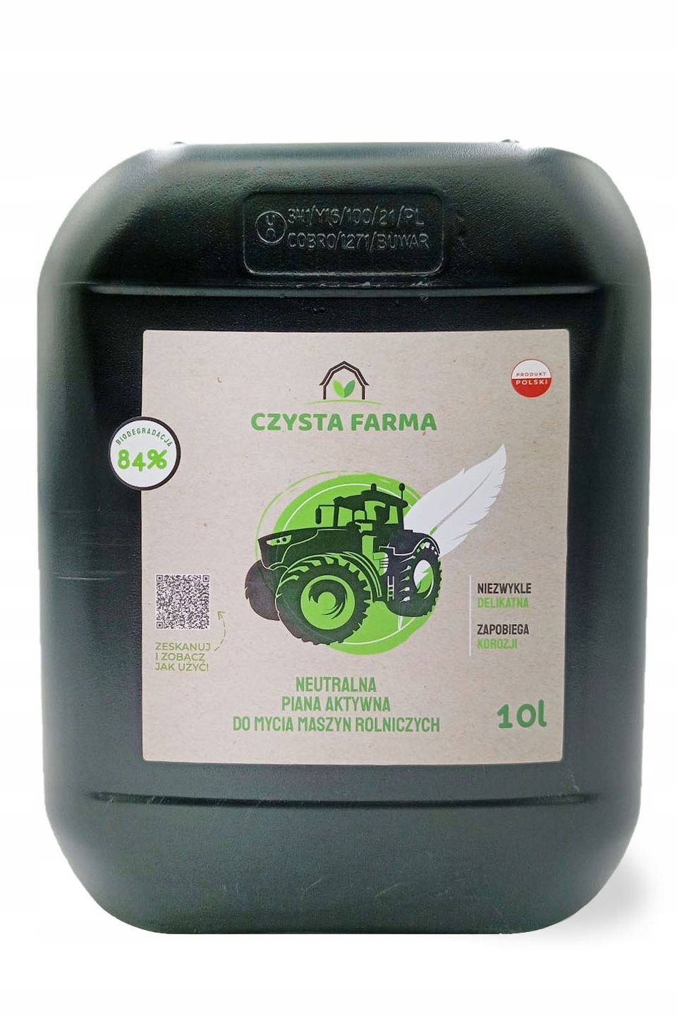 Neutralna piana aktywna do mycia maszyn rolniczych Czysta Farma 10 L