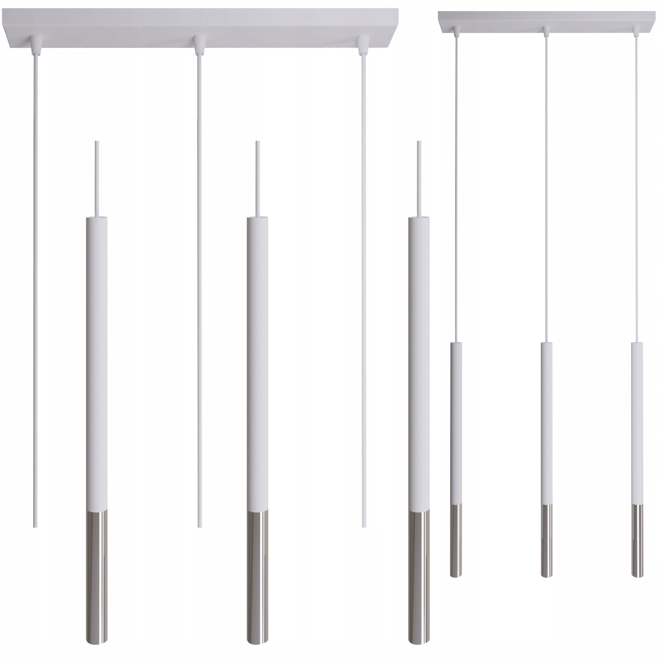 Závěsná lampa Lustr Stropní Svítidlo Tuba Metal Led 3xG9 Moderní Loft