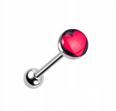 

Kolczyk do języka serduszko Piercing 1,6/16/5