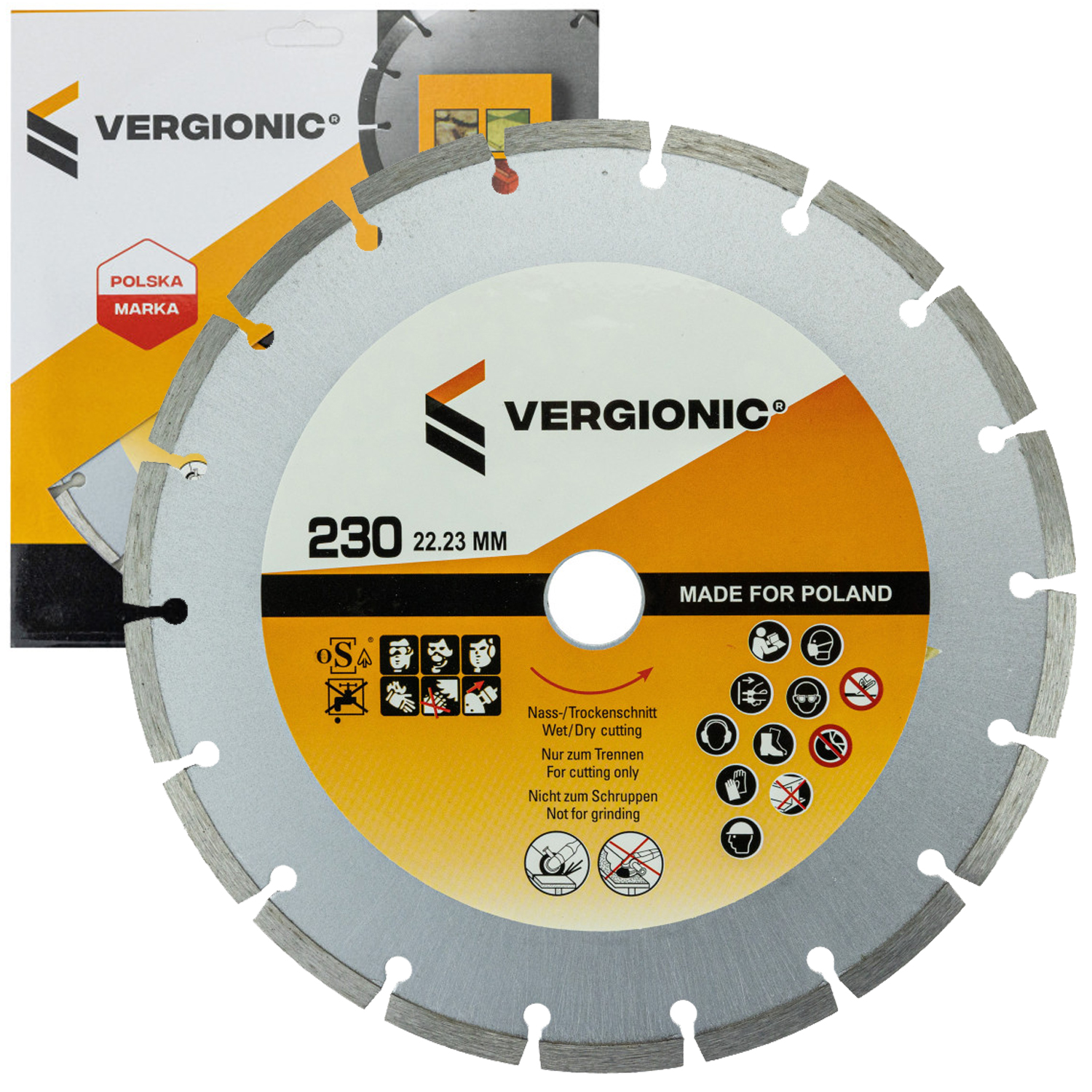 

Tarcza diamentowa do Betonu Kostki 230 mm cięcia