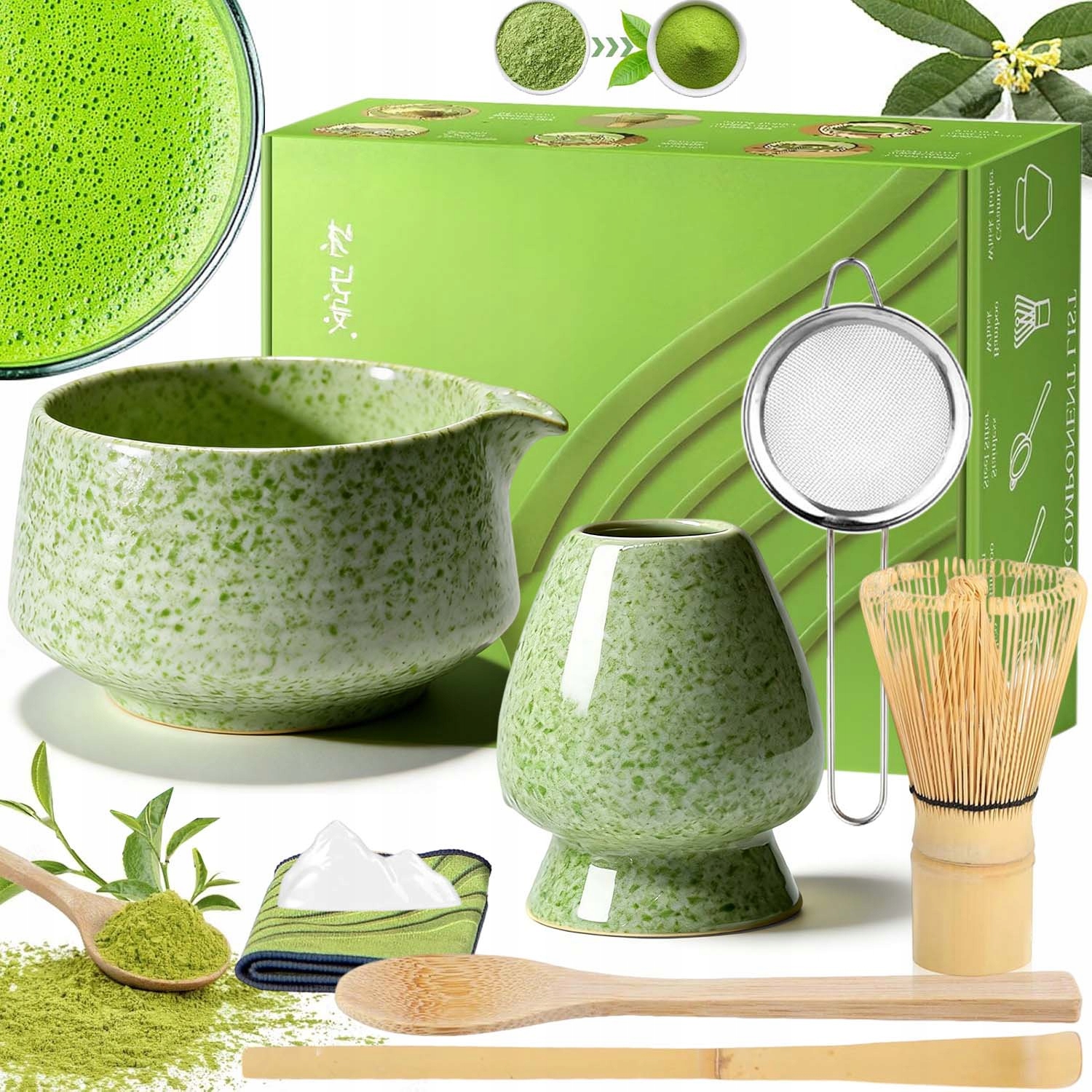 Zestaw Prezentowy Do Herbaty Matcha Zestaw Matcha Z Trzepaczką