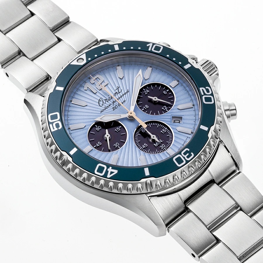 Chronograf Pánské Hodinky Orient RA-TX0210L10B Solar Safír WR200 Box