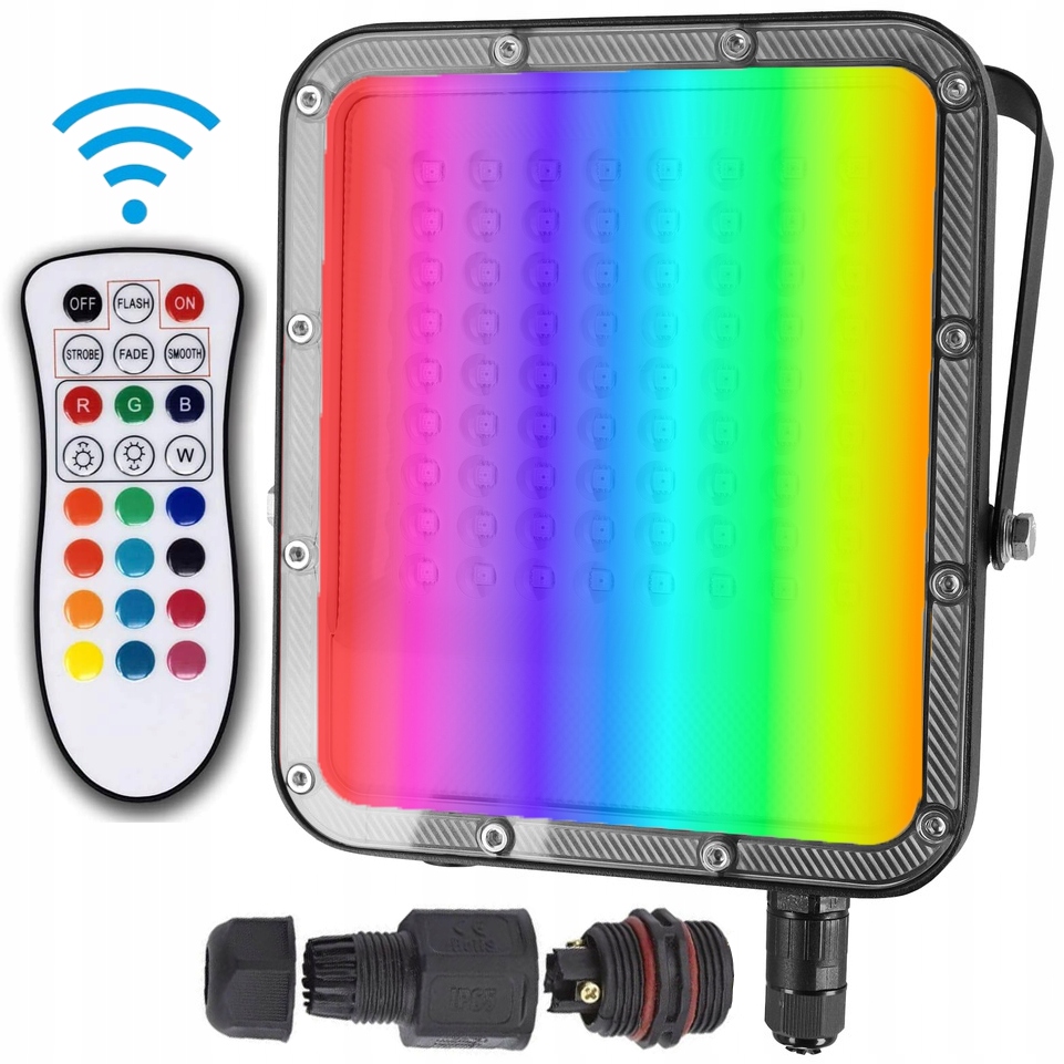 Venkovní zahradní reflektor Rgb 6500k 50W Led IP65 dálkový ovladač