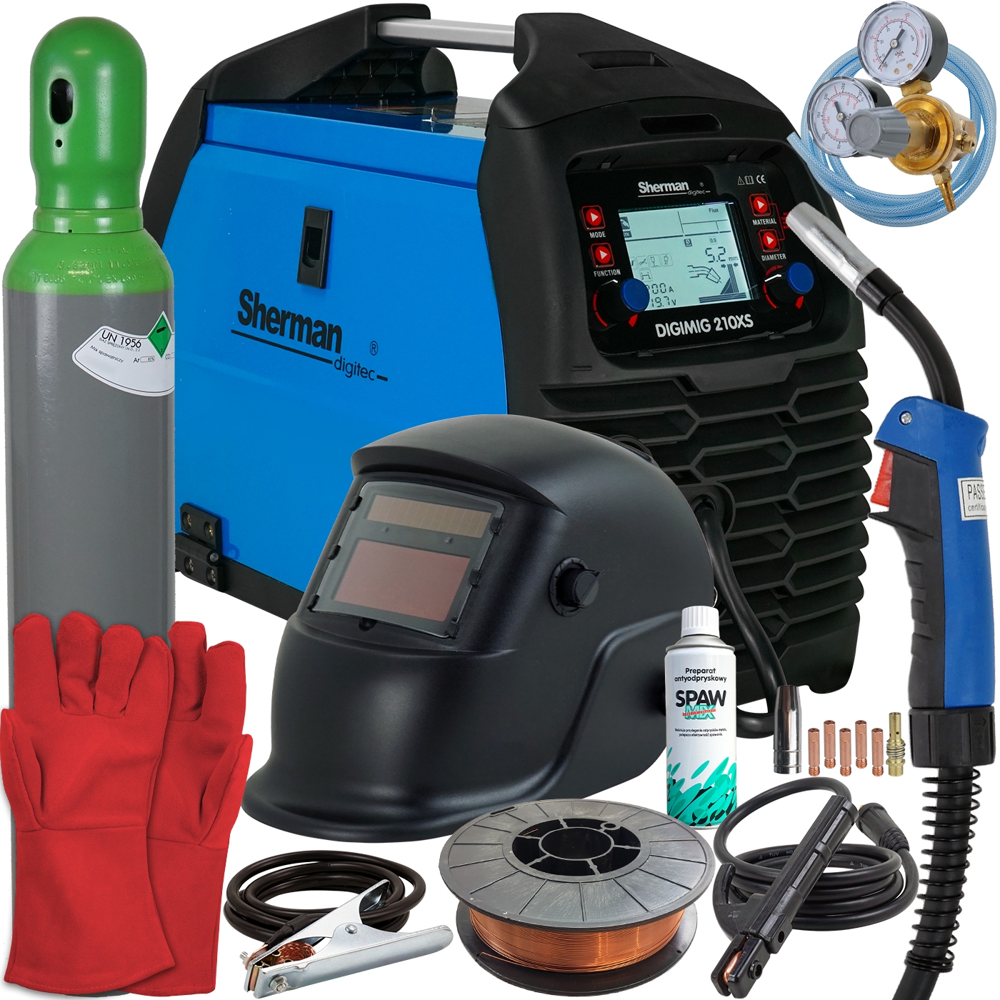 Сварочный аппарат 3в1 MIGOMAT 200 A MIG MAG SYNERGIA 230V