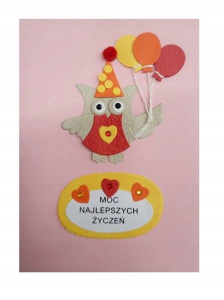 

Kartka Urodzinowa Sowa Sówka Z Balonami 12 X 17 CM