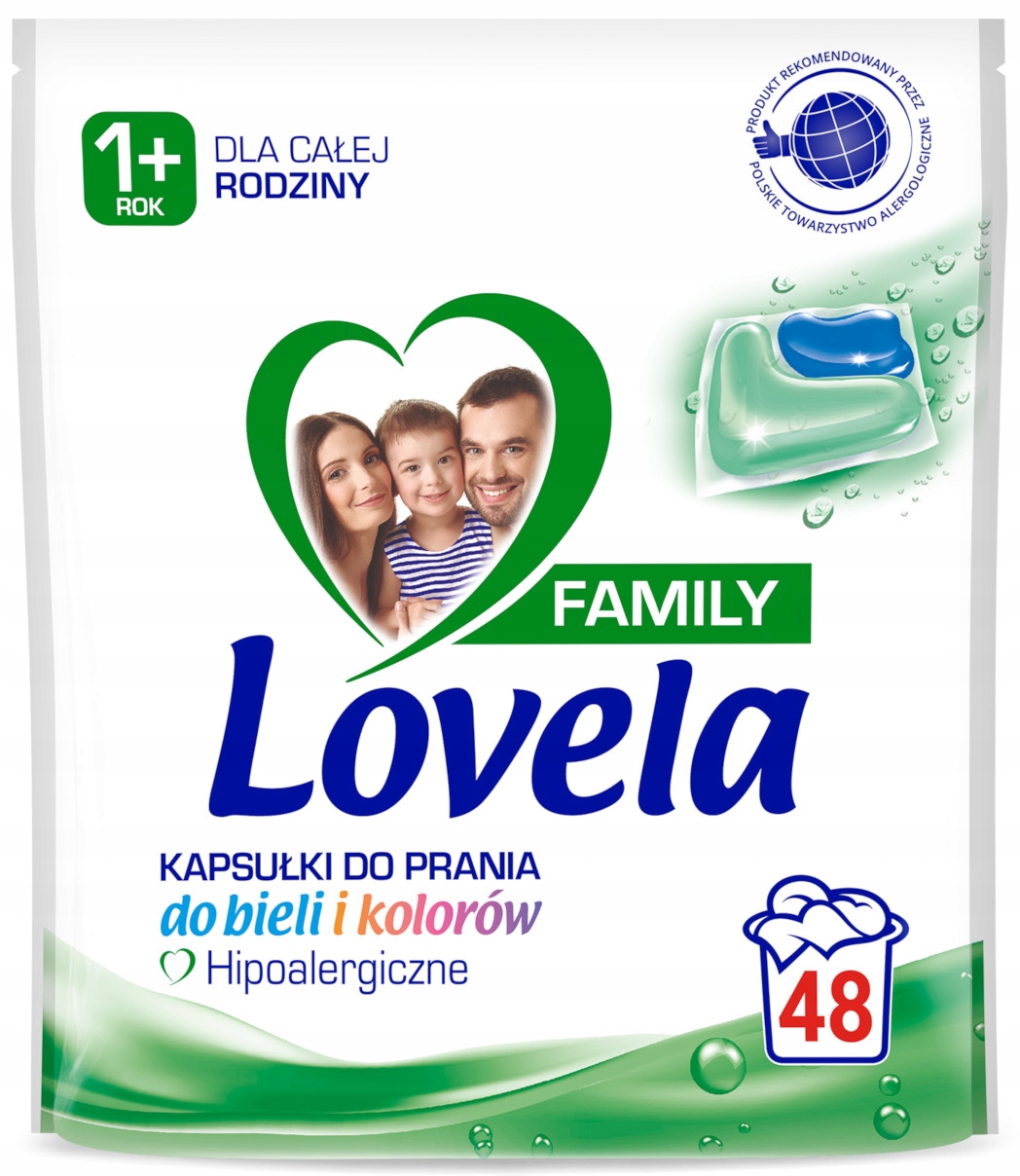 Levně Lovela Family Kapsle hypoalergenní na bílé a barevné 48 kusů