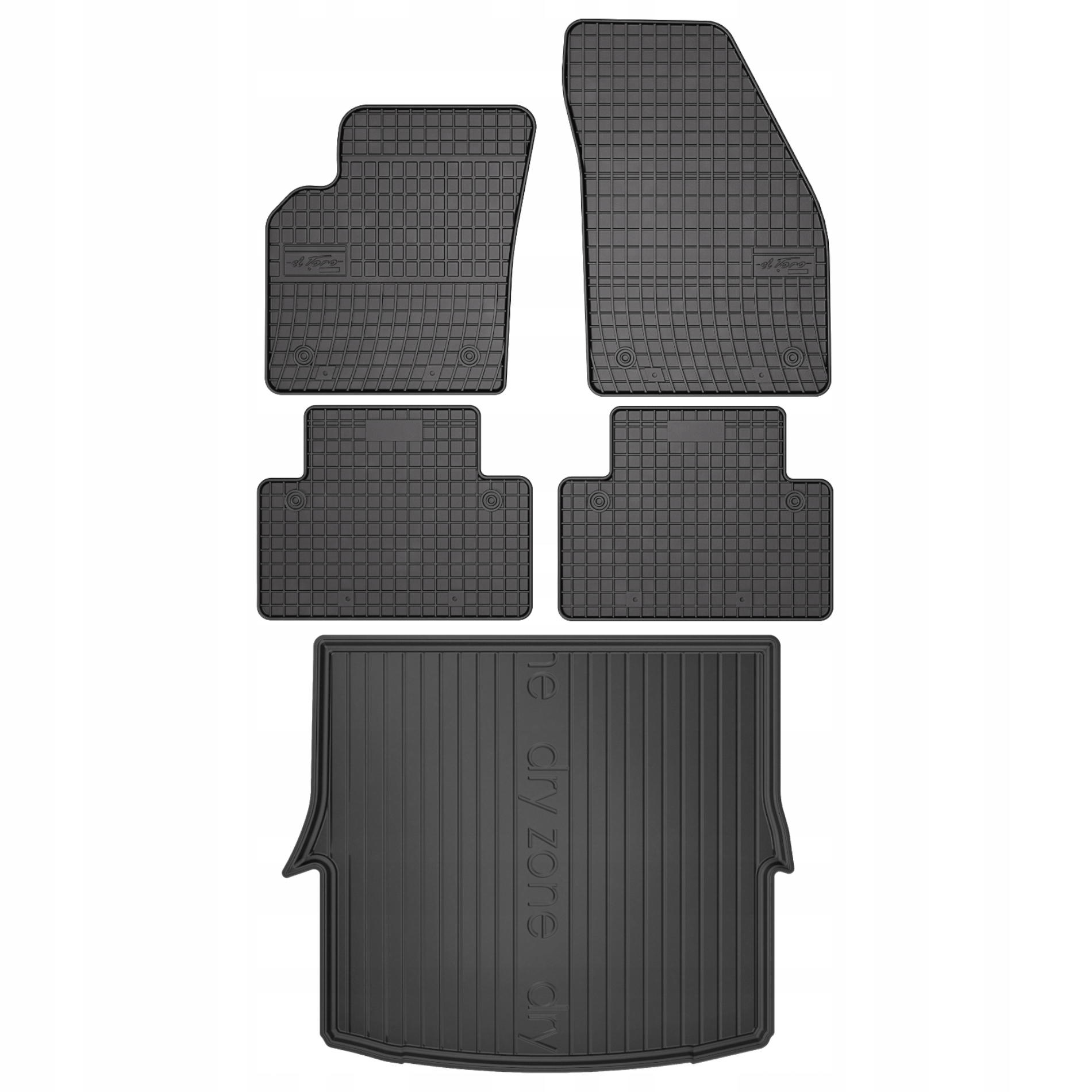 Gumové rohože rohož batožinového priestoru pre Volvo S40 II 2 04-12 sedan