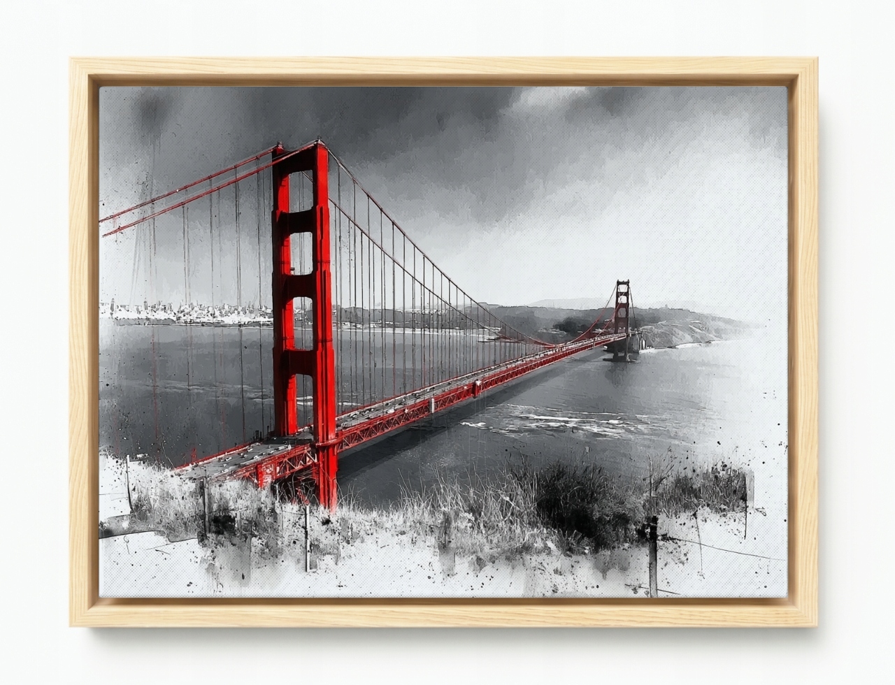 Obraz Rama American Box Golden Gate Bridge San Francisco Usa 80x60