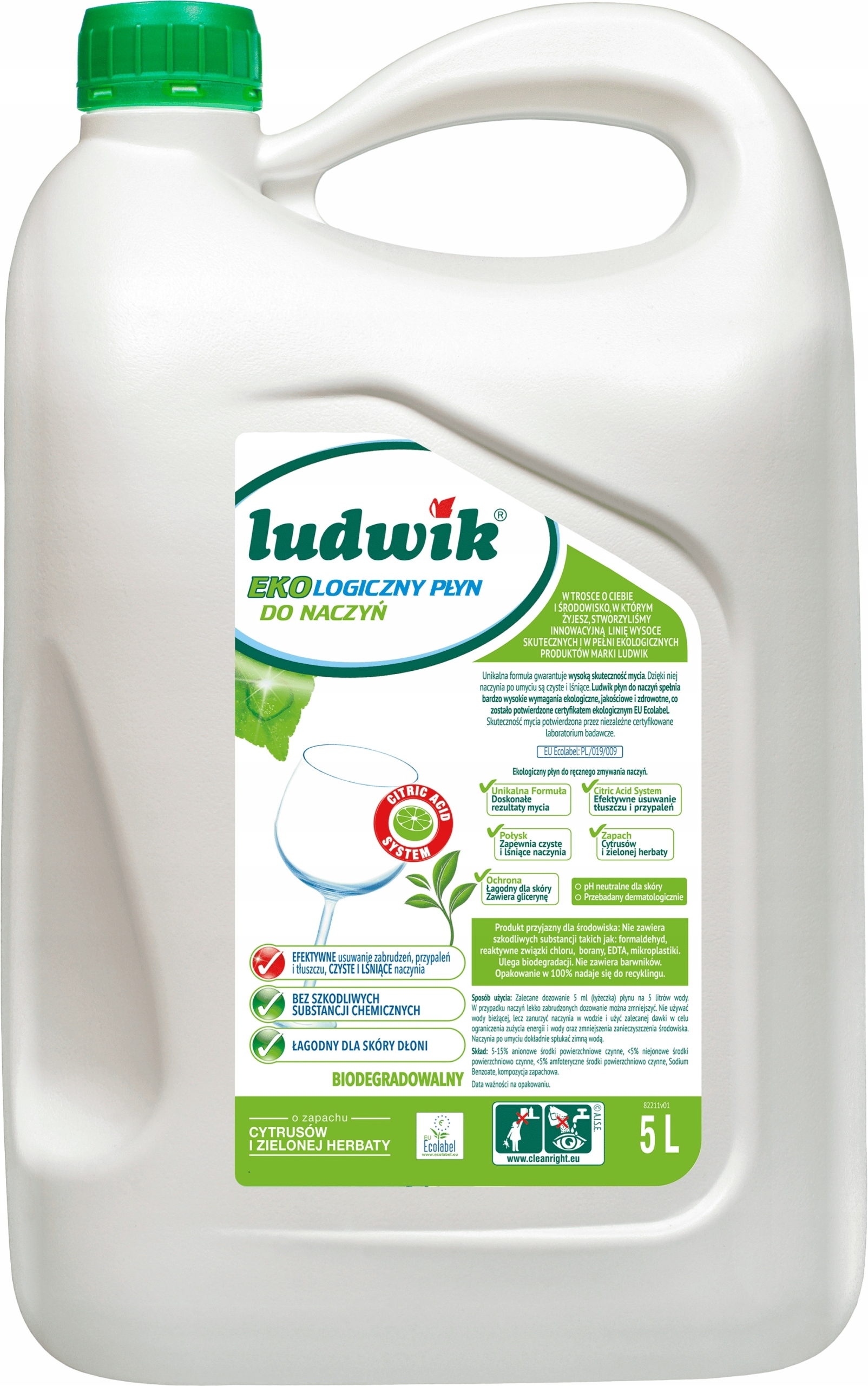 

Ludwik Ekologiczny Eco Płyn Do Mycia Naczyń 5L