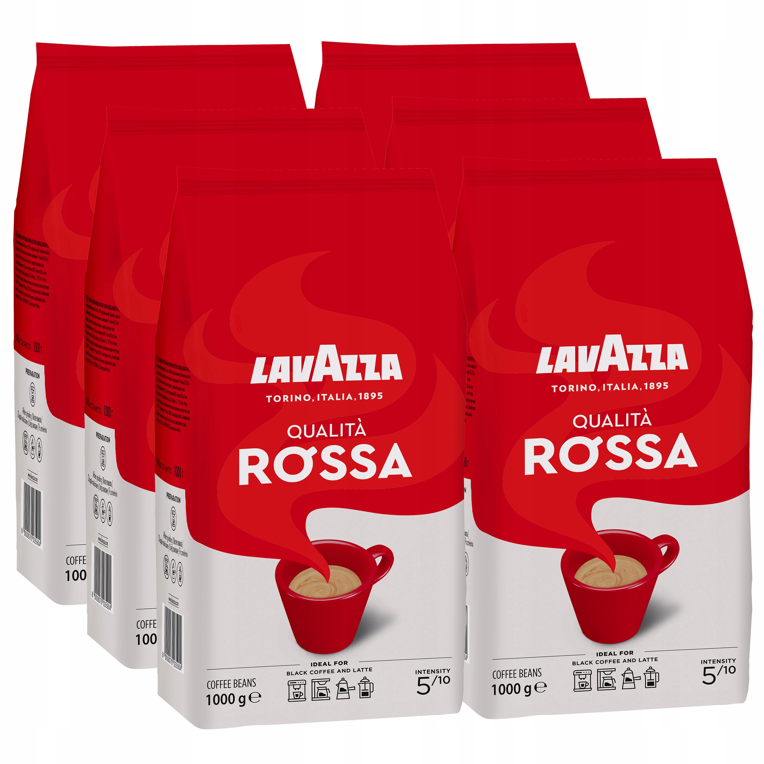 Levně Káva zrnková Lavazza Qualita Rossa 6x1 kg