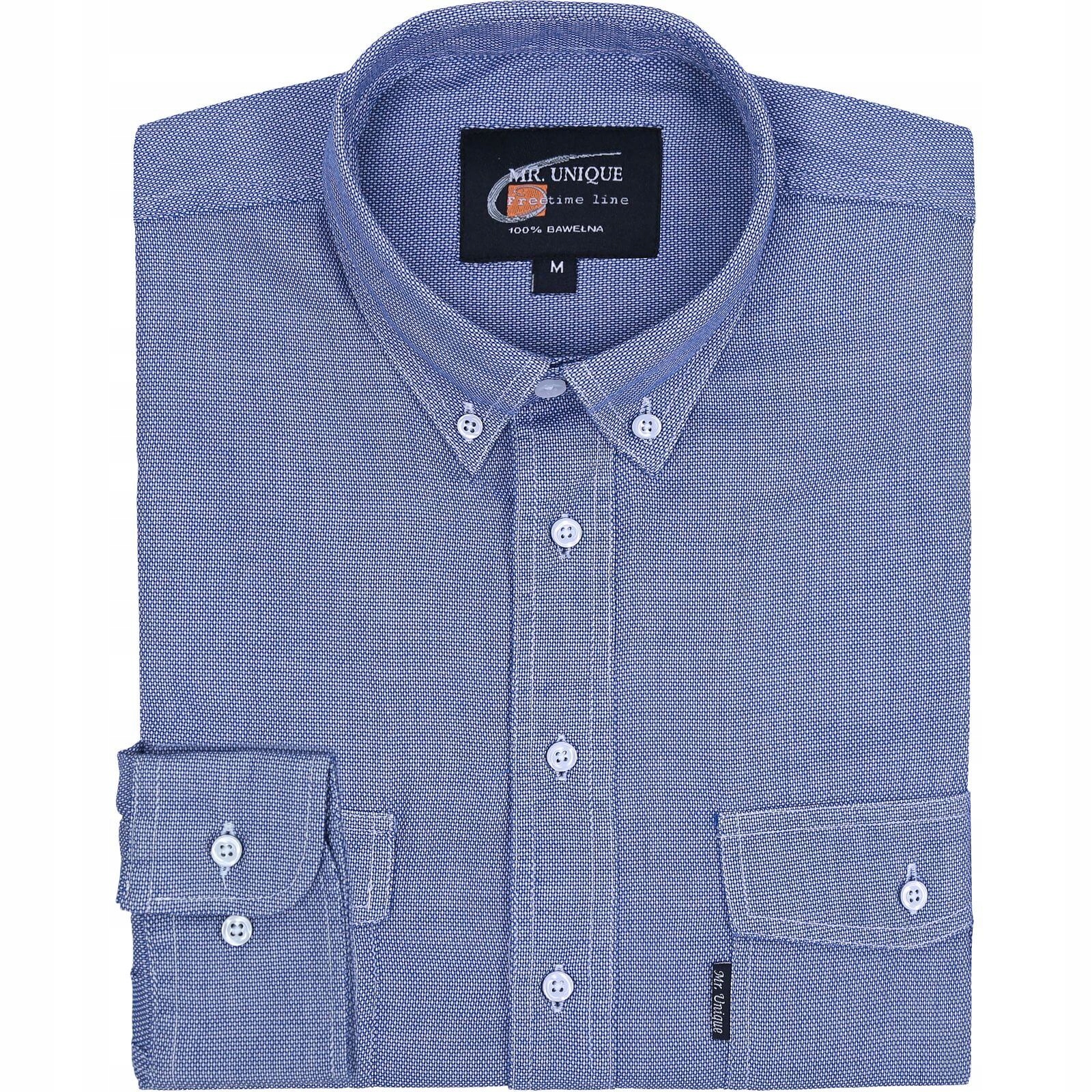 Szeroka Duża Bawełniana (Dobby) Koszula Męska Mr.Unique 3XL_klatka_144