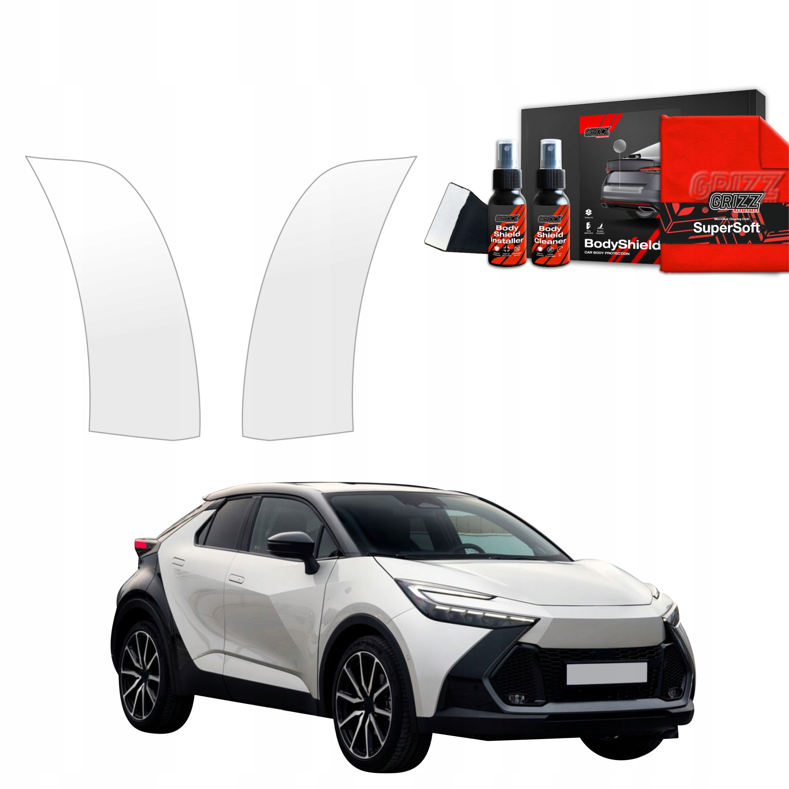 4v1 Fólie Ppf dýha na kola pro Toyota C-hr (2023-2025)