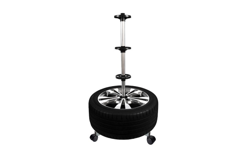 Stojan na pneumatiky tyčový, pojízdný, Kufieta