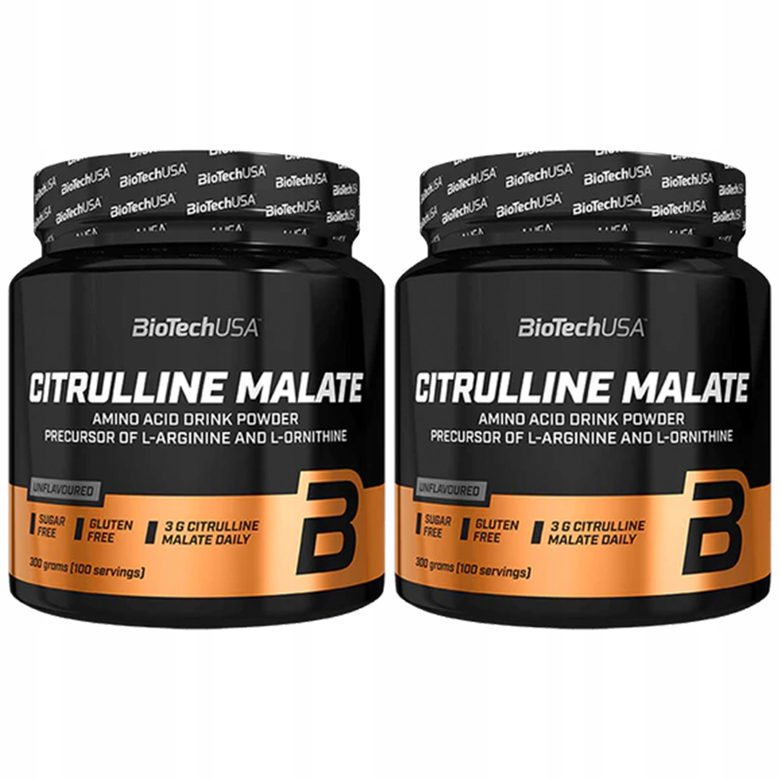 2x BioTech Usa Citrulline Malate 300 g L-citrulin Trénink Regenerace