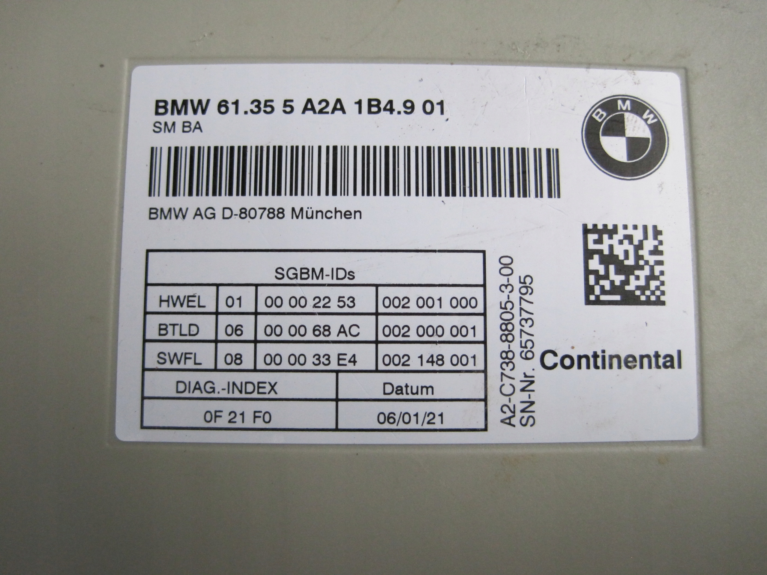 Moduł STEROWNIK FOTELA BMW F32 5A2A1B4 Rodzaj inny
