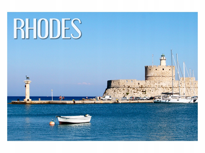 

Rodos Port Morze Magnes na lodówkę