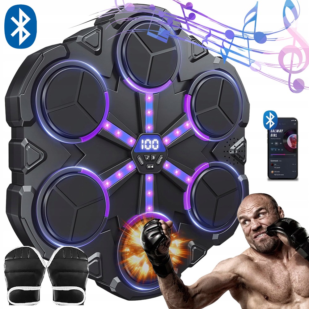 Bluetooth Hudební Boxovací Deska Pro Divočáky Pro Trénink Boxu Rukavice