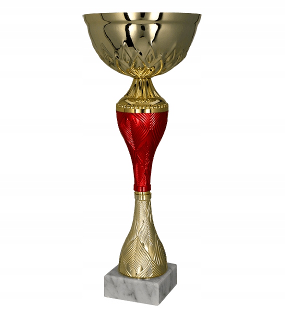 Puchar metalowy złoto-czerwony 30cm