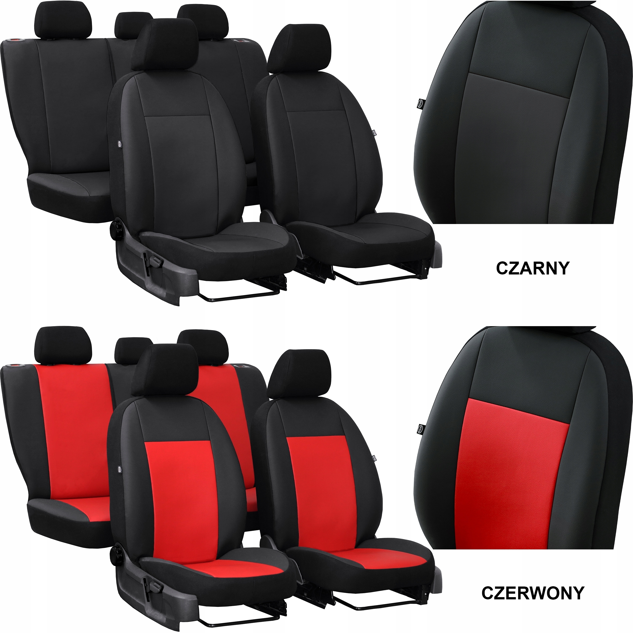 SKÓRZANE POKROWCE MIAROWE DO FORD KA PLUS Materiał skóra sztuczna