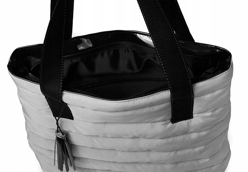 PIKOWANA DAMSKA TOREBKA WOREK SOLOME SZARA SHOPPERKA Model SOLOME