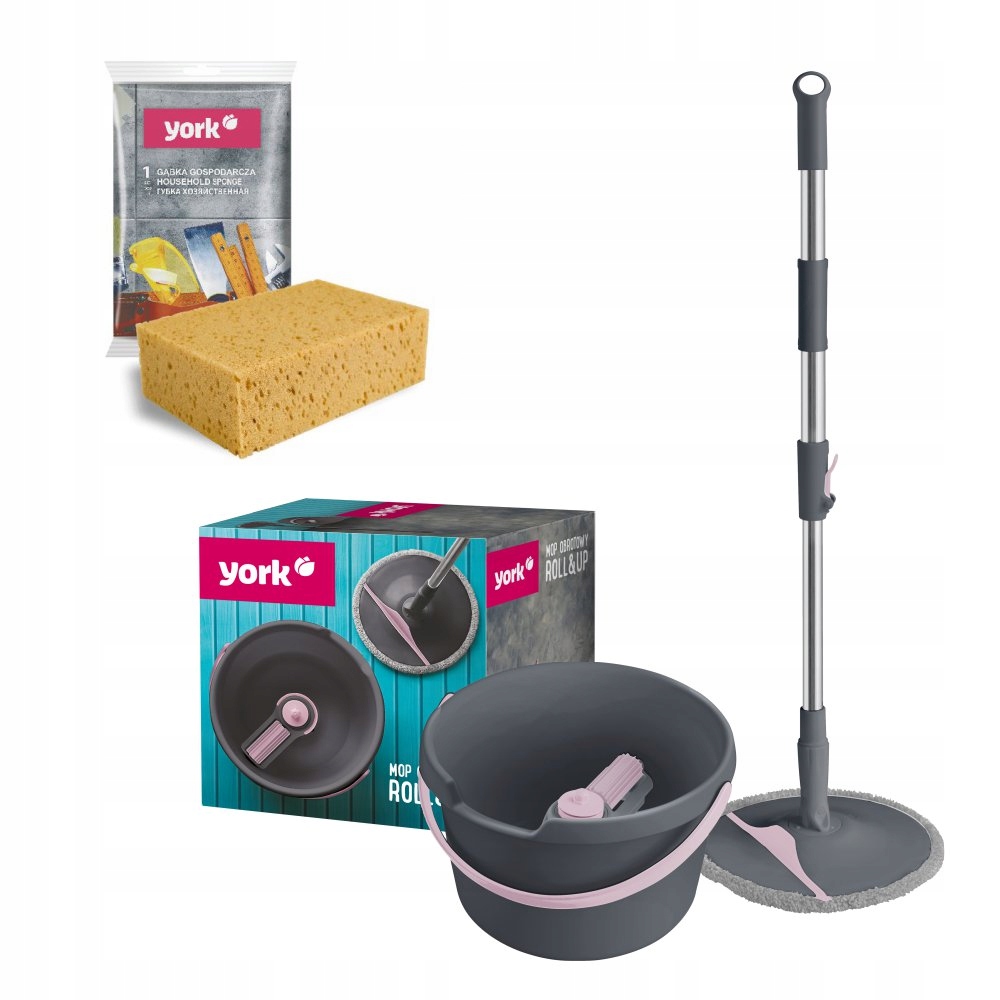 

York Mop obrotowy Roll&up gąbka do fug Gratis
