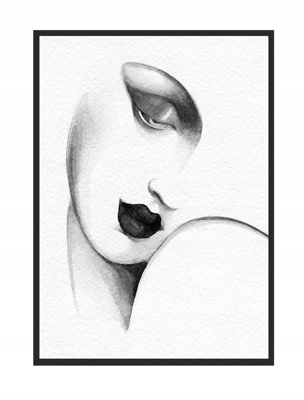 

Obraz Plakat W Ramie 43x33 cm Twarz 8 P564